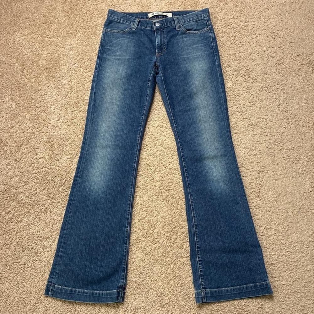 Vintage Y2K Gap Long and Lean Low Rise Blue Bootcut Stretch Jeans Size 6